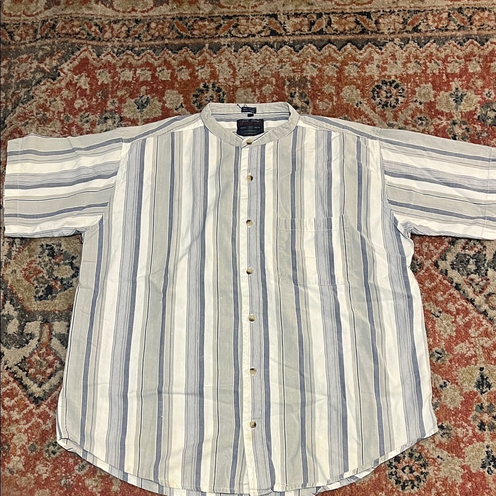 striped button down